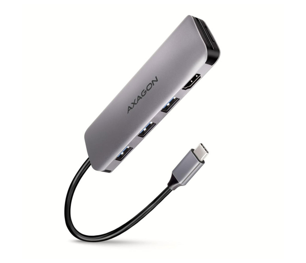 Axagon HMC-HCR3A SuperSpeed USB-C COMBO 5in1 hub - 1485461 - zdjęcie